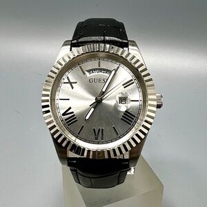 Guess Mens Day Date Stainless Quartz Watch